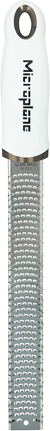 Premium Classic Series Zester - Pomegranate Red | Lemon Zester tool, Hard Cheese & Vegetable Grater | For Citrus, Parmesan Cheese, Garlic, Ginger, Nutmeg | Fine Stainless Steel Blade, Made in USA