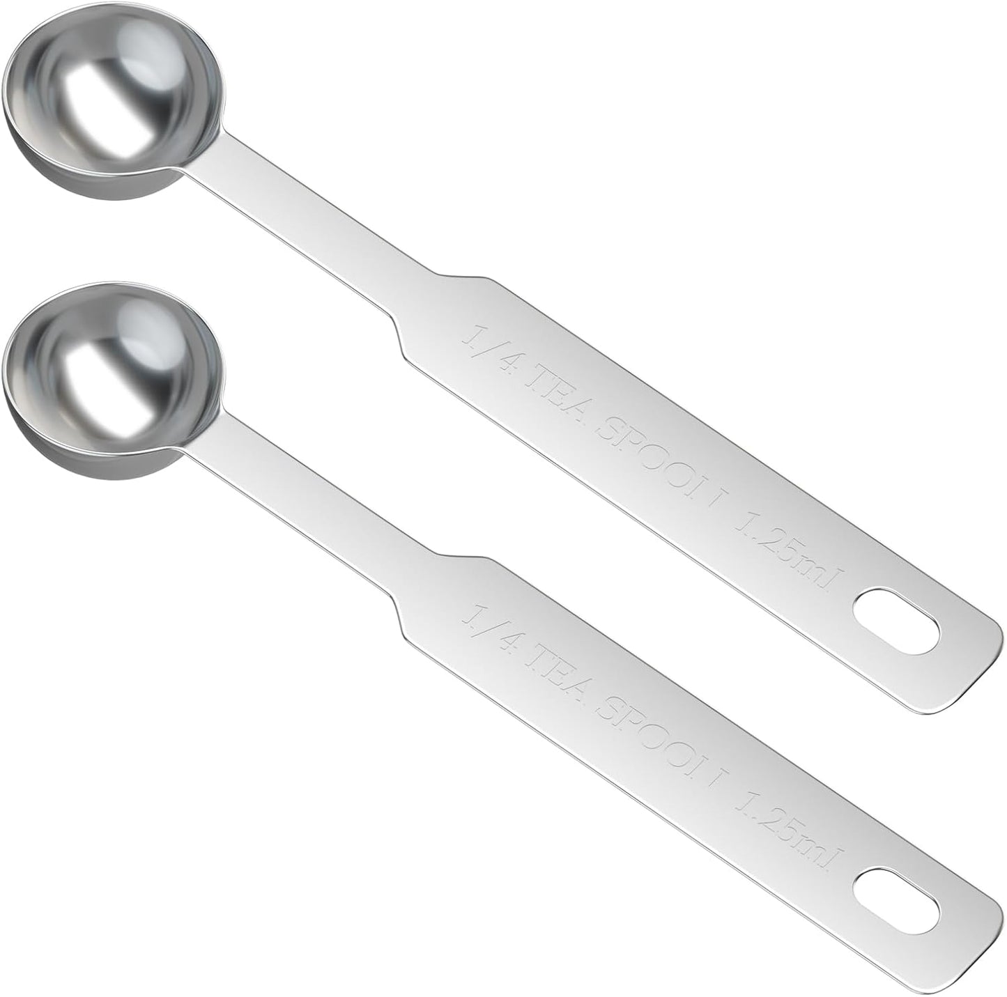 LEIFENY 2PCS 1 Tsp(1/3tbsp, 1/6oz, 5ml) Single Measuring Spoon, Stainless Steel Individual Measure Scoop Only