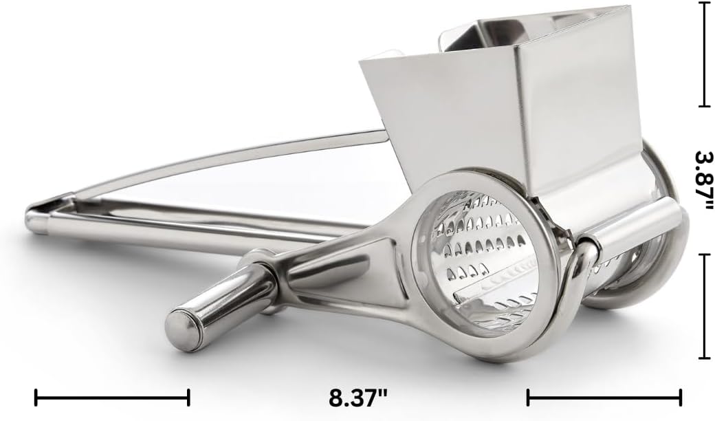 Fantes Rotary Cheese Grater, 18/8 Stainless Steel, The Italian Market Original since 1906﻿