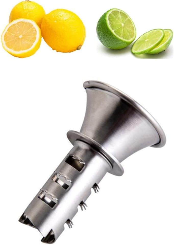 Stainless Steel Manual Lemon Juicer Squeezer Reamer, Hand Held Citrus Juicer and Orange Pourer