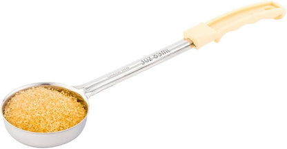 Restaurantware Met Lux 6 Ounce Portion Ladle 1 With Black Handle Portion Serving Spoon - Does Not Corrode Dishwashable Stainless Steel Portion Control Serving Utensil Multipurpose