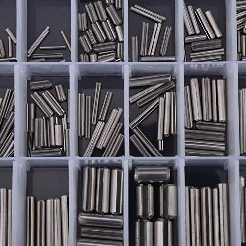 280Pcs Stainless Steel Roll Pin Assortment Kit Metric Slotted Spring Pins M1.5 to M8 Split Tension Pins for Automotive Machinery Industrial Repair