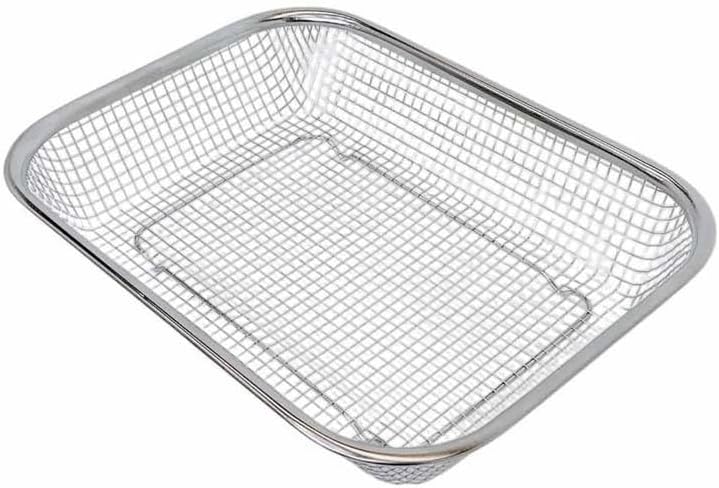 Prolinemax 11-1/2" x 8-1/2" Stainless Steel Rectangle Colander Wire Basket Fruit Vegetable Strainer