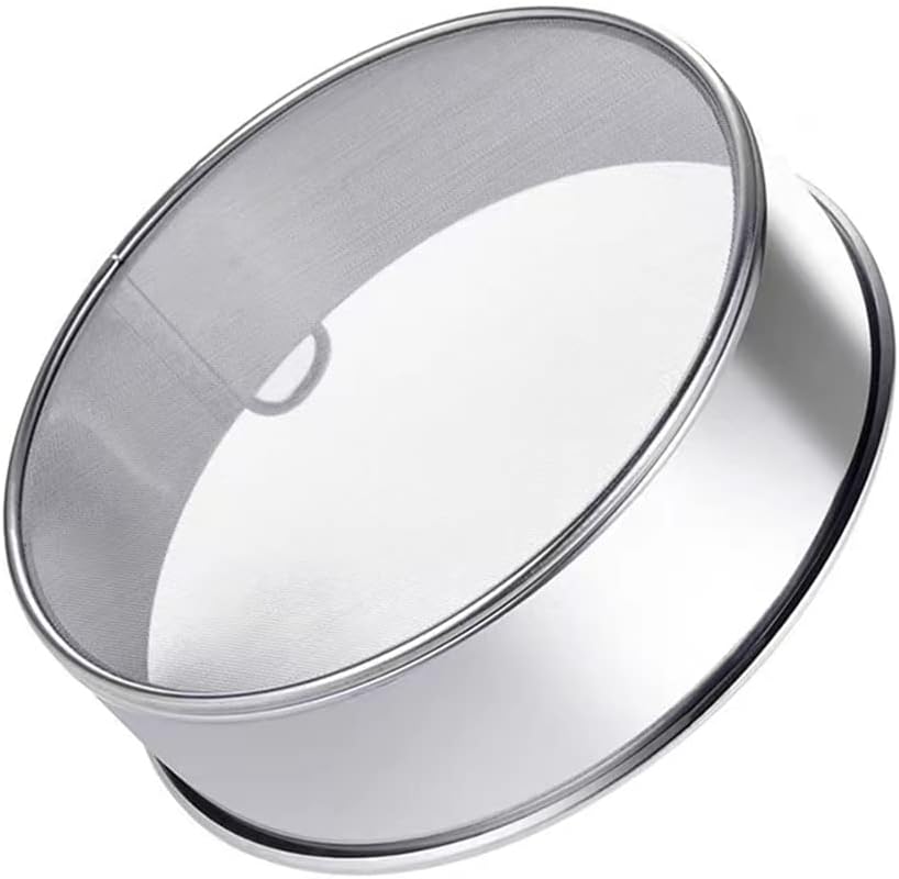 Flour Sifter Round Flour Sieve Strainer with 40 Mesh Premium Rustproof Stainless Steel Fine Mesh for Baking 7.87 inch x 1.97 inch