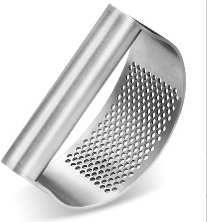 Garlic Press Rocker, Stainless Steel Garlic Press Rocker Heavy Duty Garlic Mincer, Easy Kitchen Gadget for Kitchen Essentials Utensils Accessories, Ergonomic Handle (1, A)