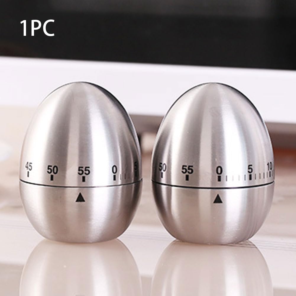 Mechanical Kitchen Egg Timer for Boiling Eggs, 60 Minute Mechanical Kitchen Timer, No Batteries Needed, Waterproof Visual Countdown Clock for Boiling Eggs & Cooking Baking Tool