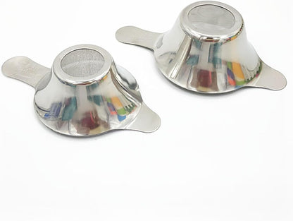 2PCS Stainless Steel Mini Strainer Set Fine Mesh Tea Strainer Coffee Dripper Dual-Layer Mesh with Double Handles For Home Restaurant Tea Brewing