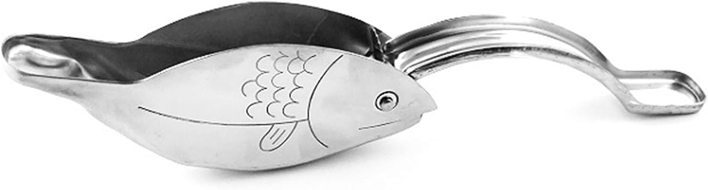Fish Shape Lemon Squeezer, Stainless Steel Manual Lemon Juicer, Portable Lime Citrus, Heavy Duty Manual Squeeze Hand Press Juice for Cocktails Drinks Cooking (Gold)