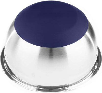 Stainless Steel Mixing Bowls with Lids and Non Slip Bases (Set of 5, Red)