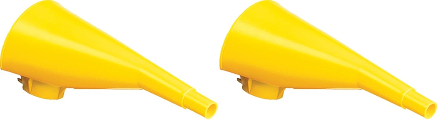 Eagle Plastic Funnel for Type I Metal Safety Cans, 5"x 7"x 12", Made of Chemically Resistant High-Density Polyethylene, Yellow, Made in the USA, F15FUN