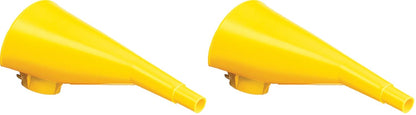 Eagle Plastic Funnel for Type I Metal Safety Cans, 5"x 7"x 12", Made of Chemically Resistant High-Density Polyethylene, Yellow, Made in the USA, F15FUN