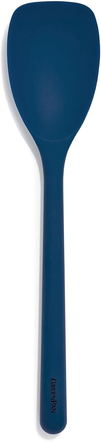 GreenPan Silicone Ladle, Soup Mixing Stirring Serving, Cooking Kitchen Utensil, Flexible Rubber Nonstick Cookware, Rigid Steel Core, Heat-Resistant, Anti-Slip Handle, BPA-Free, Dishwasher Safe, Gray