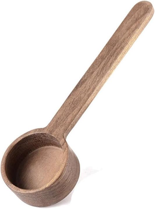 Coffee Spoons, ablespoon Scoop, Coffee Ground Spoon, Measuring for Ground Beans or tea, Soup Cooking Mixing Stirrer Kitchen Tools Utensils, 1 Wooden Tea Scoop (Walnut Wooden 3.86 in）