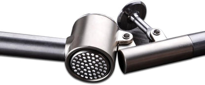 Stainless Steel Garlic Press Extended Handle Heavy Duty Garlic Mincer and Crusher Manual Kitchen Tool