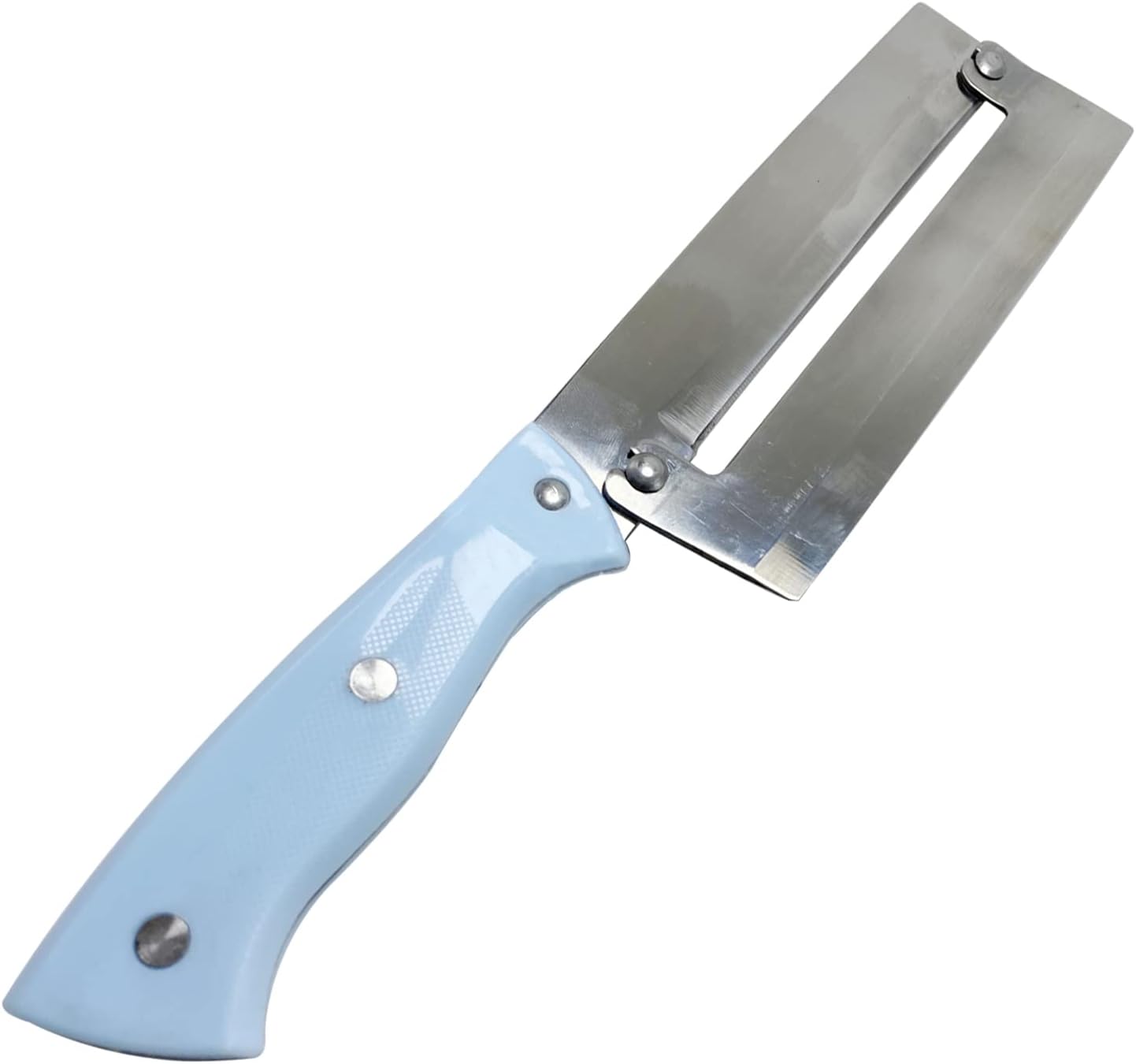 Sugar Cane & Pineapple Peeler, Paring Knife & Fruit Cutter, Stainless Steel Blade, Brown Plastic Handle