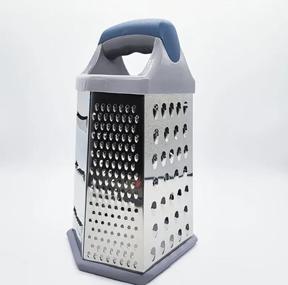6-Sided Box Grater, Stainless Steel Multi-Purpose Shredder Tool for Cheese, Vegetables