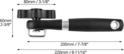 Side Cut Can Opener Smooth Edge, Safety Can Opener with Durable Sharp Blade, Big & Soft Turn Knob & Comfortable Non-Slip Handle, Black