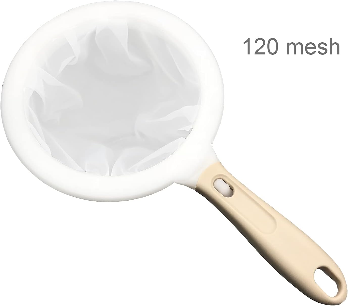8.4in 80 Mesh Big Nylon Mesh Filter Ultra-Fine Sieve Sediments Strainer PP Frame for Straining Juice,Honey,Tea