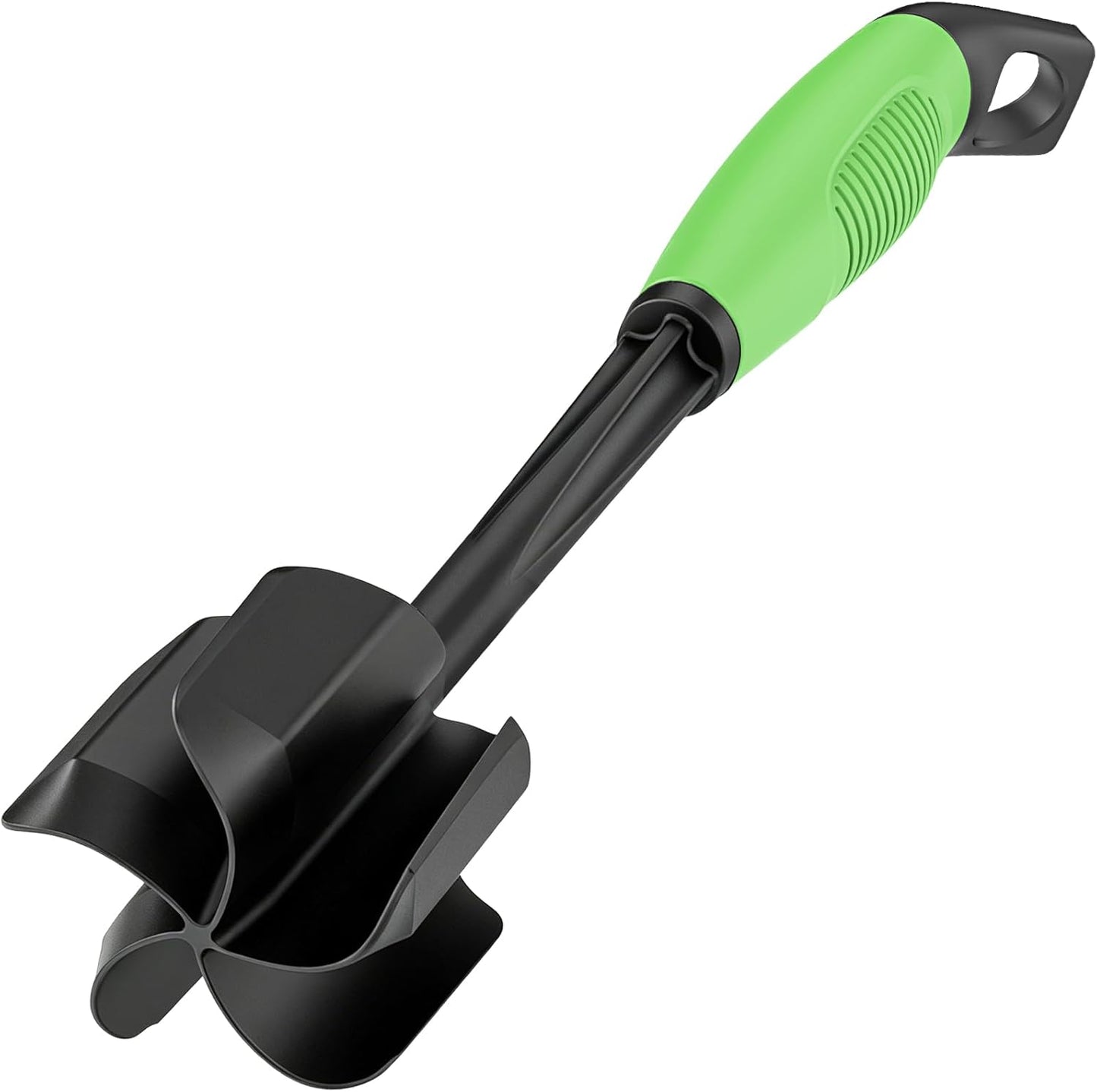 Ourokhome Meat Chopper and Potato Masher, Heat Resistant Nylon Ground Beef Smasher for Hamburger, 5 Curved Blades Nonstick Mixer & Stirrer, Practical Kitchen Gadgets, Black