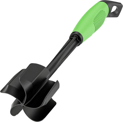 Ourokhome Meat Chopper and Potato Masher, Heat Resistant Nylon Ground Beef Smasher for Hamburger, 5 Curved Blades Nonstick Mixer & Stirrer, Practical Kitchen Gadgets, Black