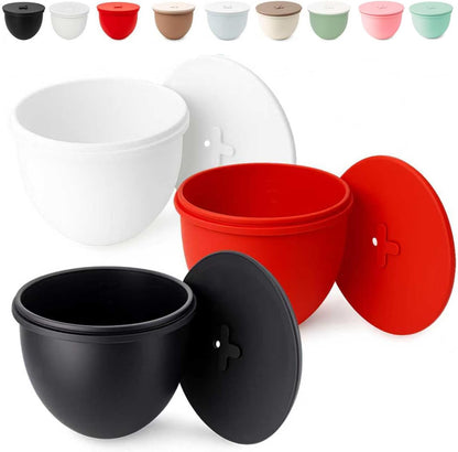 Omoiyari Premium MultiColors 3-Pack Silicone Bowl Liners with Lids for KitchenAid 7-Qt Bowl-Lift (Only), 2mm Extra-Thick Silicone, Odour-Free,Air Valves for Dough Proofing,Dishwasher Safe, BPA Free