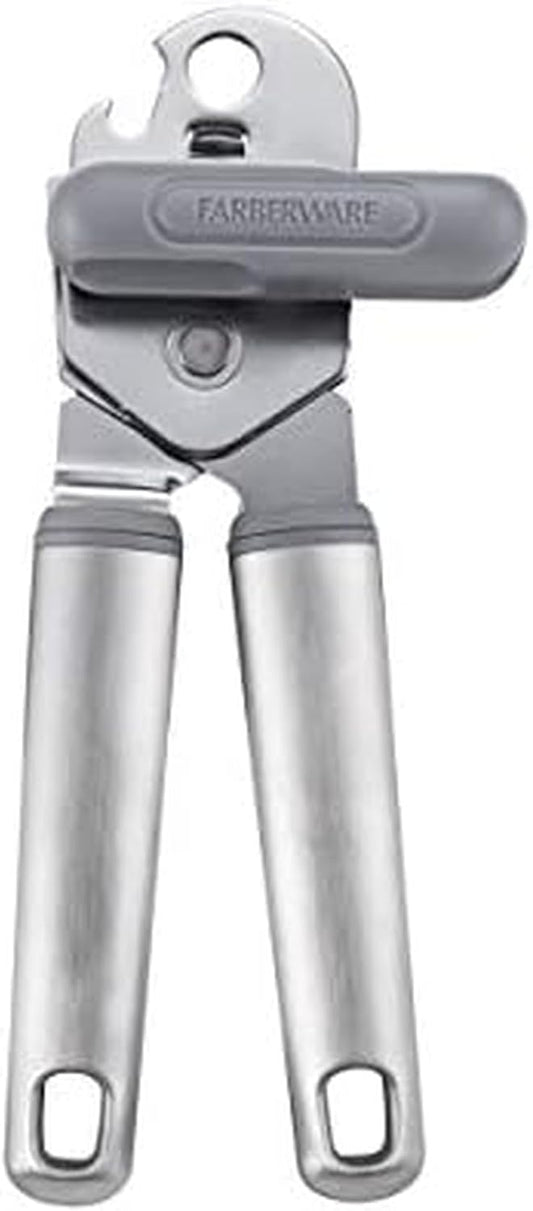 Farberware Professional Stainless Steel Soft Can Opener, 7.36-Inch, Gray