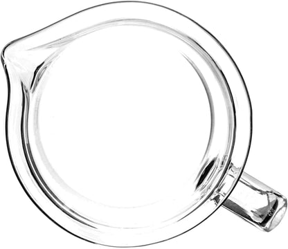 QWORK 500ml Beaker Mug with Handle, Borosilicate Glass Measuring Cup