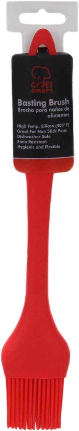 Chef Craft Premium Silicone Basting Brush, 10.25 inch, Pink