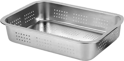 Rectangle Strainer, Stainless Steel Mesh Over The Sink Colander Sink Basket Fine Mesh Strainer Baskets Vegetable Fruit Colander Strainer Kitchen Tools