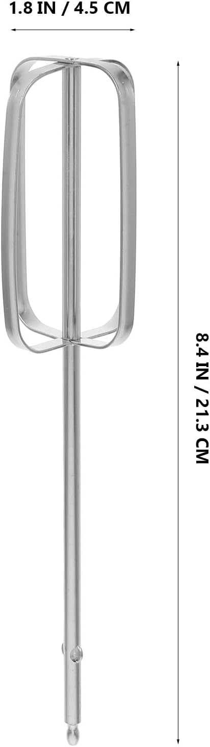 PRETYZOOM Hand Mixer Attachments 2-Pack Replacement Beaters for Electric Whisk and Drill Mixers Stainless Steel 8.38X1.77X1.77In Efficient Egg Whisking and Dough Mixing Kitchen Tool