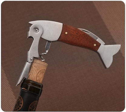Unique Fish Corkscrew, Professional Waiters Corkscrew Wine Key Bottle Opener,Manual Wine Key for Servers, Waiters, Bartenders and Home Use