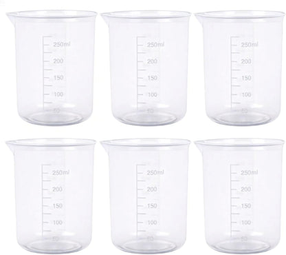 Plastic Measuring Cups, 100ml, Set of 15, for Liquid Measurement and Scientific Experiments