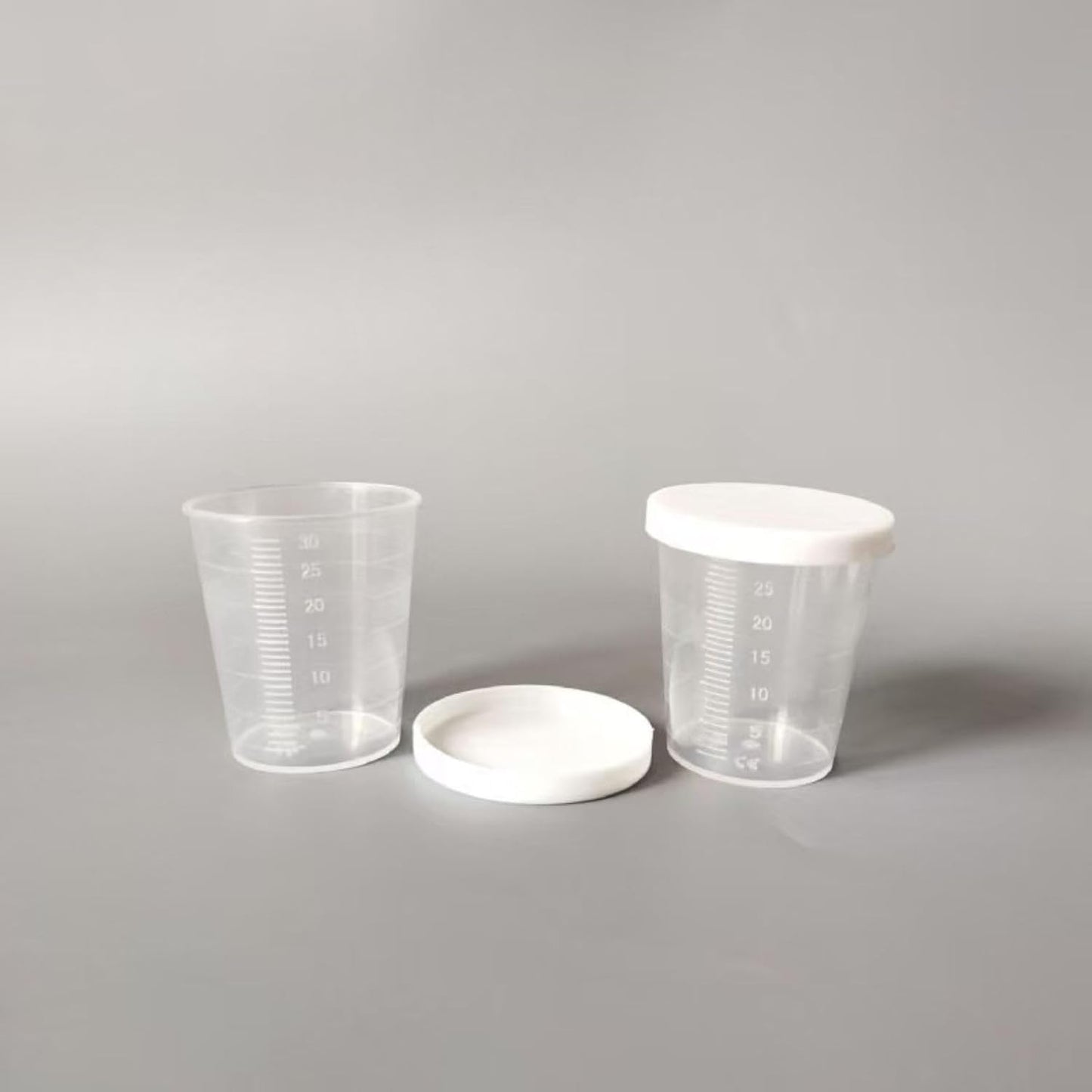 Plastic Measuring Cups, 100ml, Set of 15, for Liquid Measurement and Scientific Experiments