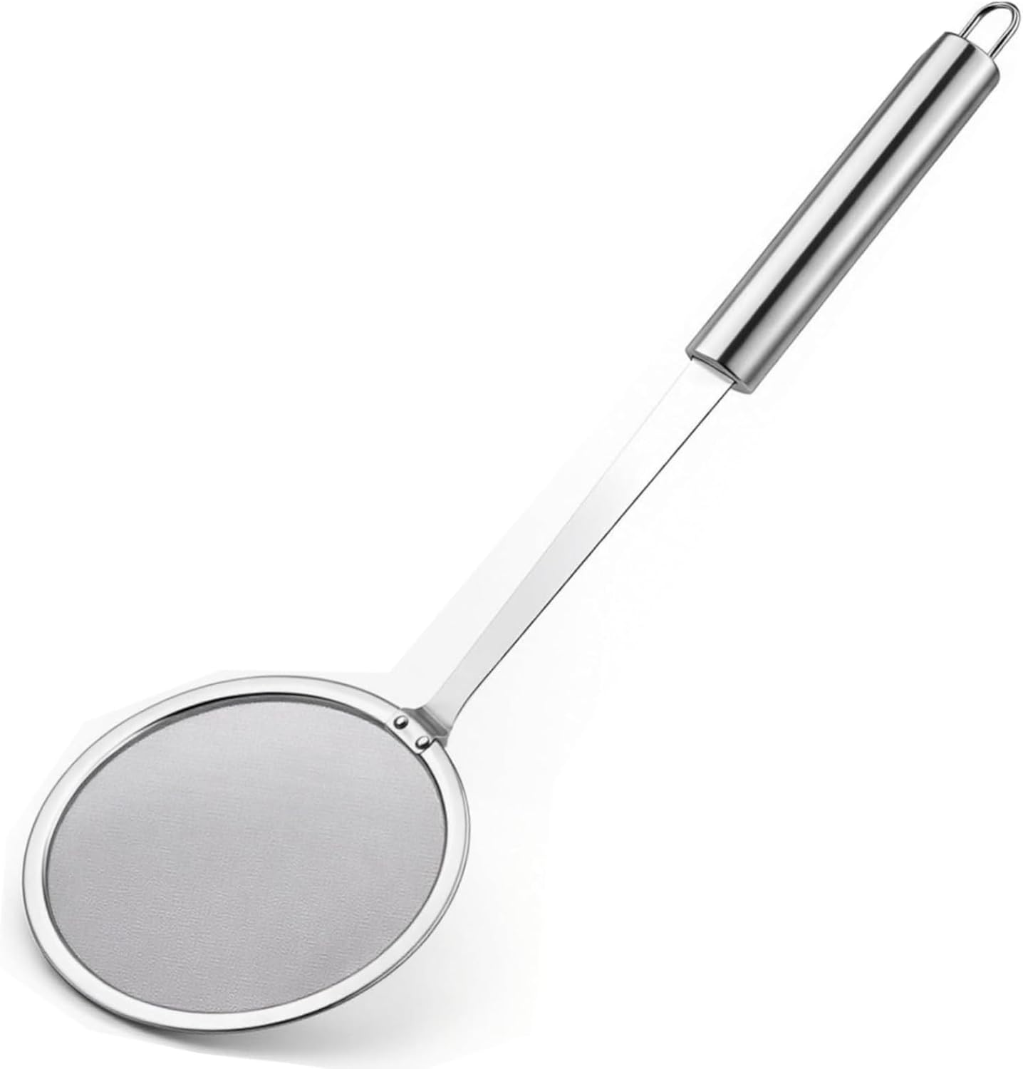 Skimmer Spoon - Filter Grease Foam Fine Mesh Fat Skimmer - Stainless Steel Sieve Colander Strainer With Handle Handheld - Fry Oil Filter for Cooking Sieve Spoon for Food Strainer Kitchen Gadget