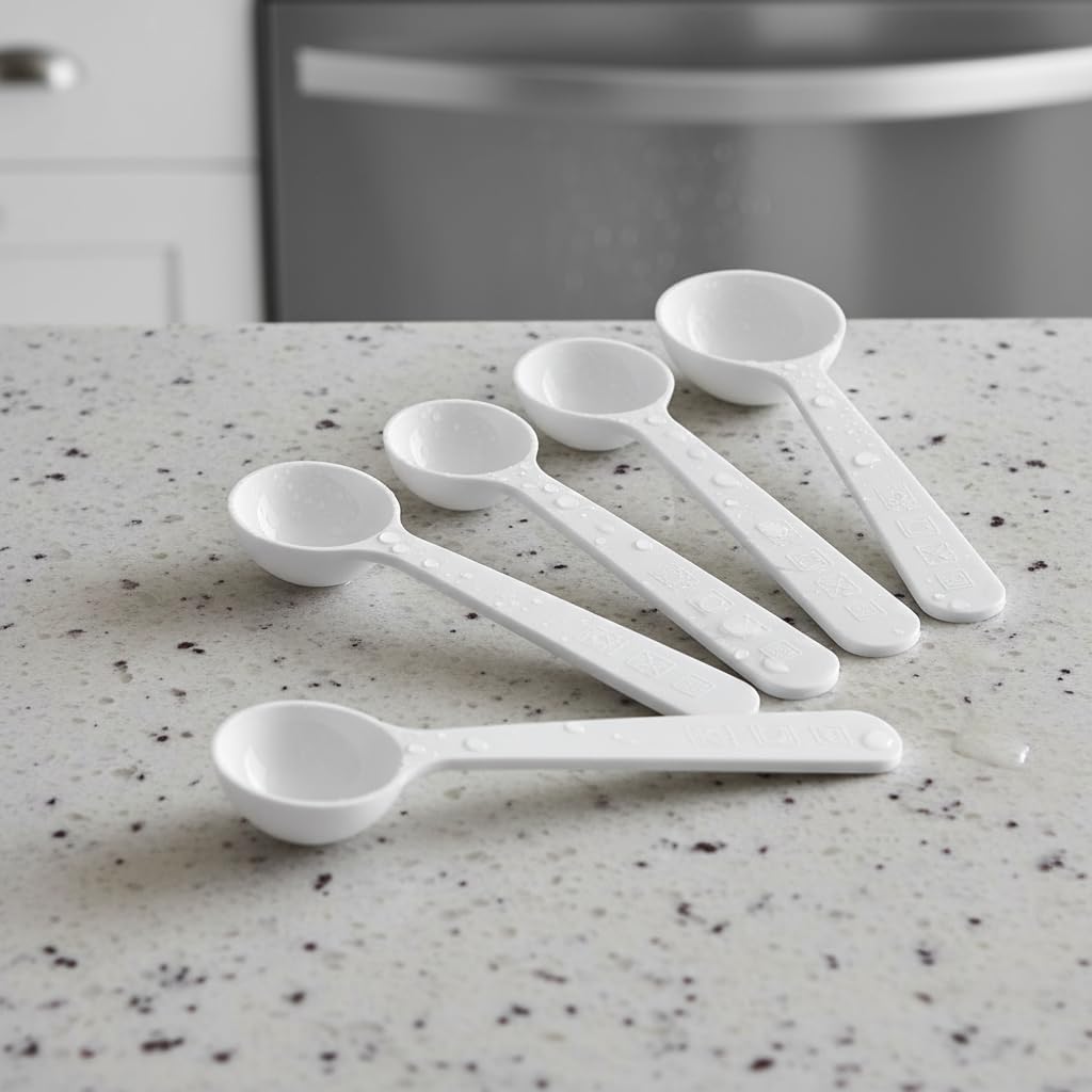1g Plastic Measuring Spoons (2ml) – Pack of 10 Mini Scoops for Protein Poweder, Baby Formula, Baking, Coffee, Supplements – Approx. 1/5 Teaspoon Scoop (tsp)