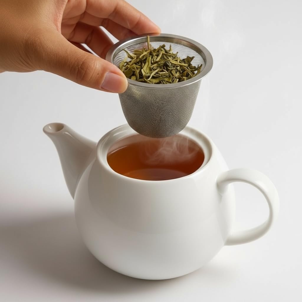 Japanese Fine Mesh Tea Sifter – Stainless Steel Tea Strainer for Matcha & Loose Leaf Tea -Made in Japan (Hammered Handle)