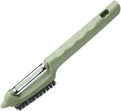Vegetable Brush Scrubber for Food,2-in-1 Veggie Wash Brush with Peeler and Detachable Design