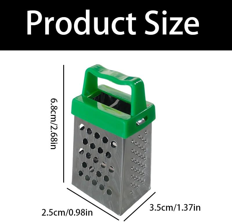 8 Pcs Mini Cheese Grater,Kitchen Small Gadget with 4-Side Stainless Steel Box Grate for Vegetables,Cheese,Potatoes,Chocolate