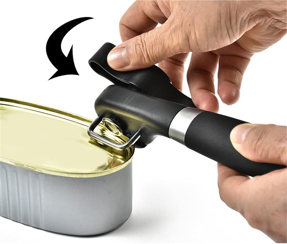ZKG Cans Opener Professional Kitchen Tools Bottle Opener Knife Handheld Manual Can Tin Opener Side Cut Manual Jar Opener