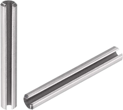 uxcell Slotted Spring Pin - M4 x 30mm 304 Stainless Steel Split Spring Roll Dowel Pins Plain Finish 20Pcs