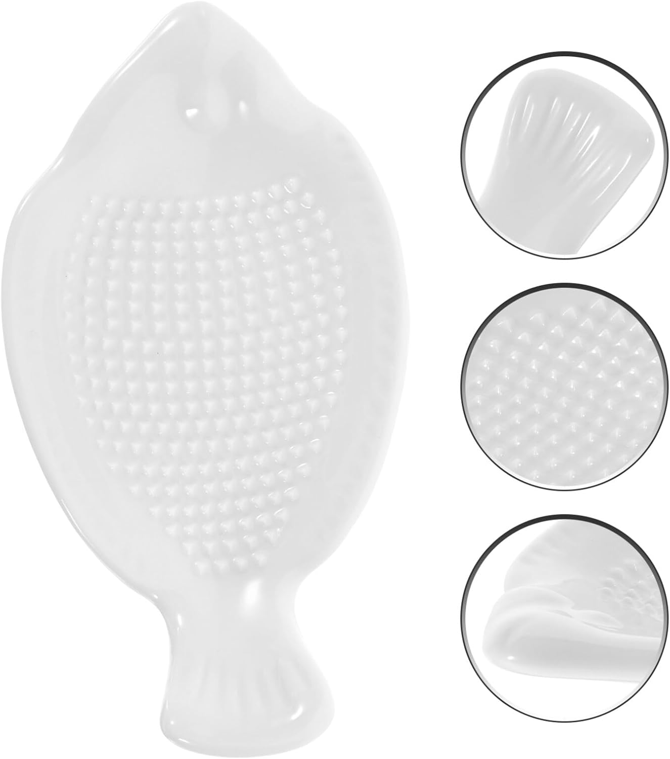 Kichvoe Ceramic Ginger Grater Plate 4.72 Inch Garlic Grinder Kitchen Tool for Shredding Ginger Garlic Vegetables Cheese Lightweight and Compact