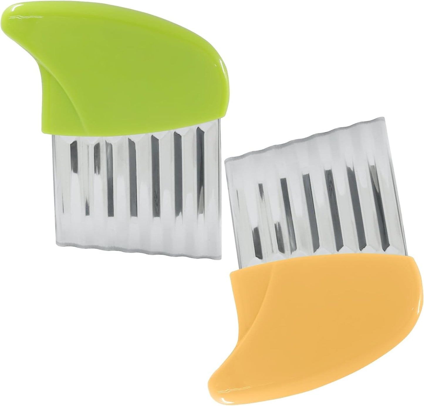 Crinkle Cutter for Veggies & Potatoes - Heavy Duty Stainless Steel Wave Knife & French Fry Slicer Crinkle Cutting Tools with Comfortable Handles for Carrots, Onions, and Fruits