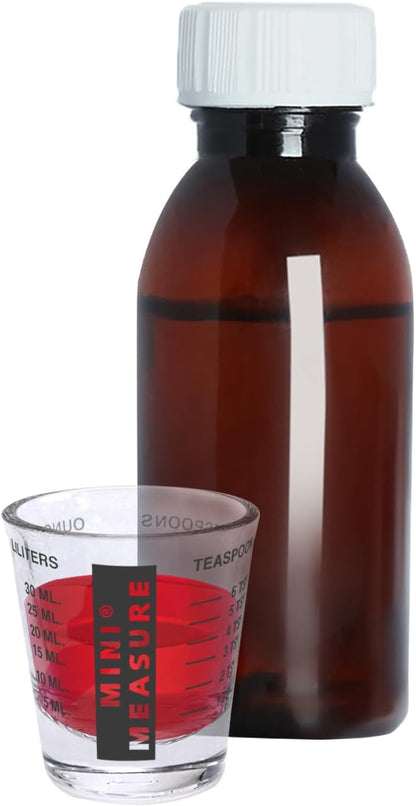 Kolder Mini Measure Heavy Glass, 20-Incremental Measurements Multi-Purpose Liquid and Dry Measuring Shot Glass, White
