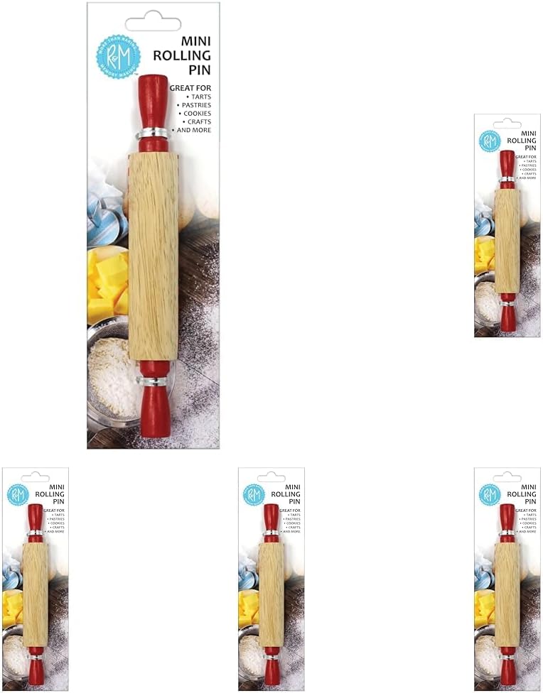 R & M International Mini Rolling Pin, Carded, One Size, Brown