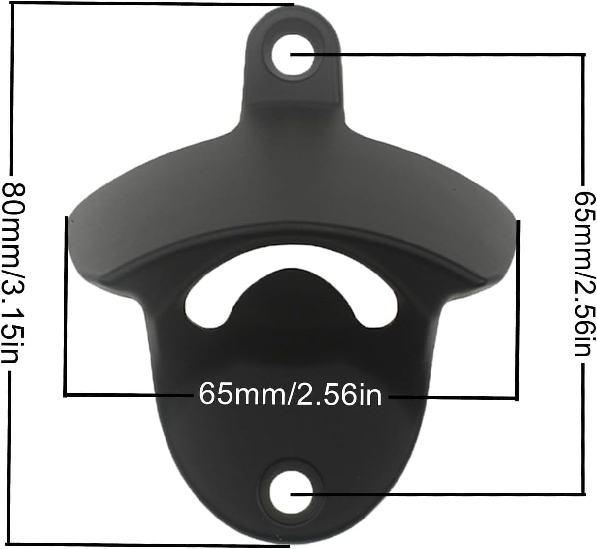 Stainless Wall Mount Beer Bottle Opener Screw in Bottle Cap Opener Black
