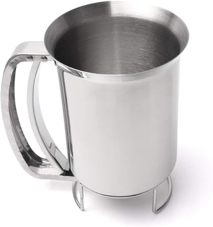 Handheld stainless steel batter dispenser, cupcake batter separator, baking tools (Size: 6.4 inches long x 4.1 inches wide)