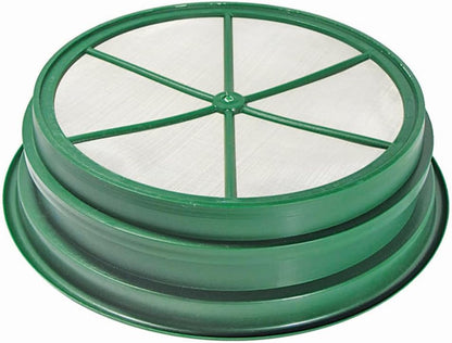 SE 13.25 Inch Wide Stackable Classifier Gold Prospecting Pan - 1/8 Inch Stainless Steel Mesh Sifting Pan, Green