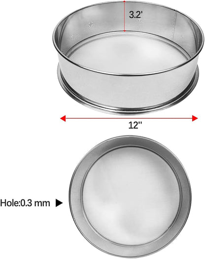 Sidasu Vibrating Sifter Mesh Screen Stainless Steel Vibrating Sieve Mesh Screen 30 Mesh for Automatic Powder Sifter Machine