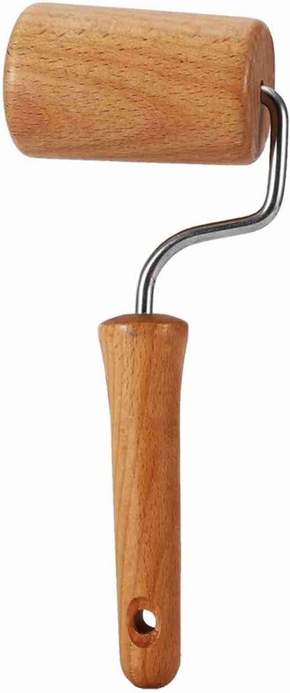 Small Rolling Pin, Pizza Dough Roller, Non Stick Wood Pastry Roller, Kitchen Wooden Rolling Pins for Baking Cooking Cookie Bread Tortilla Dumpling Fondant Clay (Style 2)