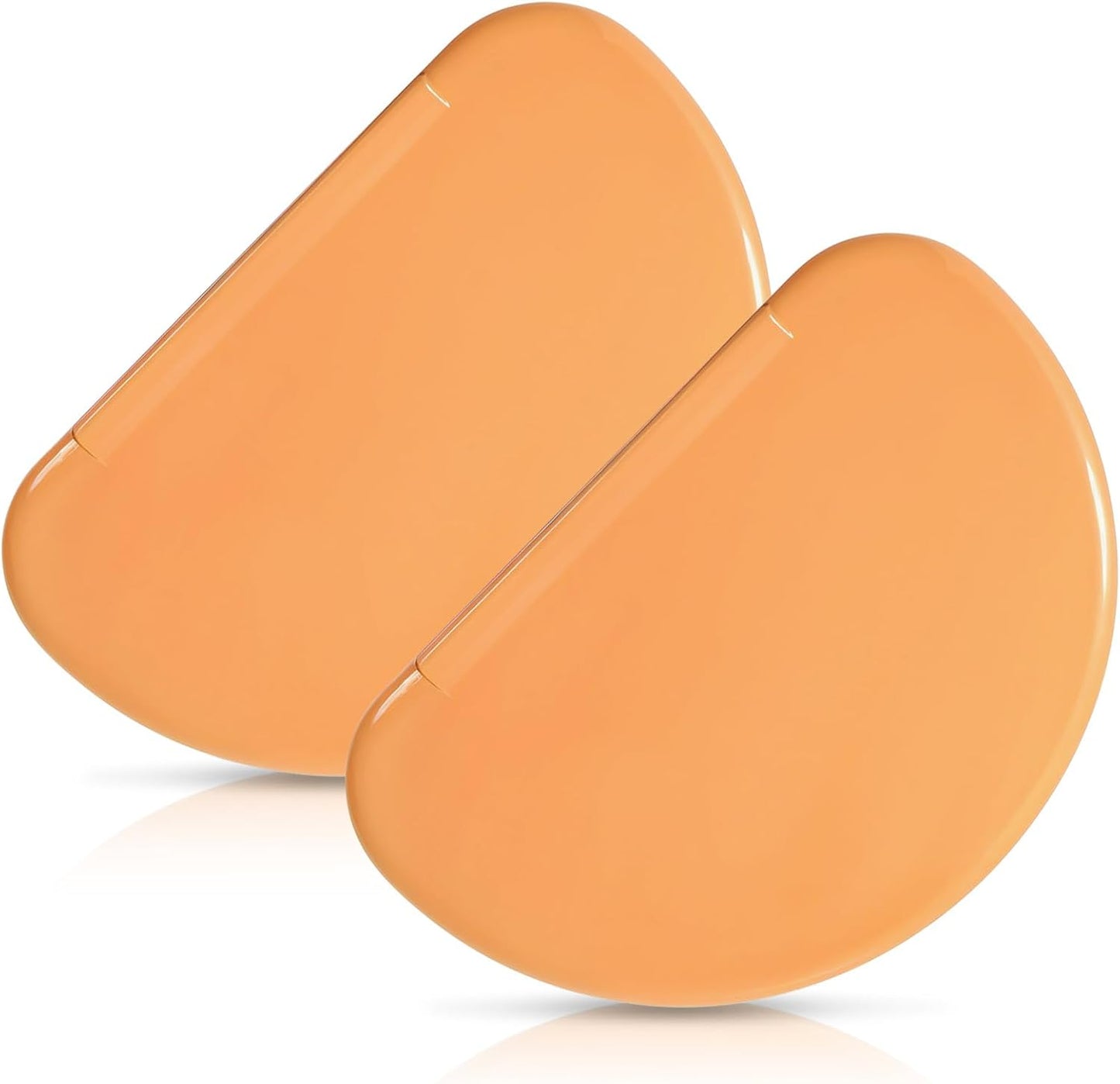 2 Pcs Silicone Dough Scraper Bowl Scraper Silicone Bread Dough Scraper Curved Edge Flexible Bowl Scrapers for Baking Food Scrapers for Sourdough Bread Proofing Basket Pastry Cutter Tool, Orange